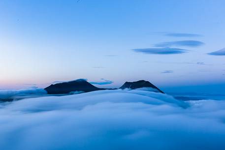 Sunrise on the top of Mt. Porche, in the park of the Sibillini mountains