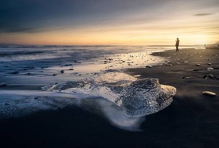 iceland landscape ice beach