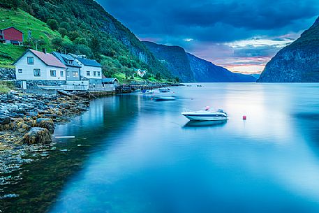 Sunset in Undredal, Aurland, Sognefjord, Norway