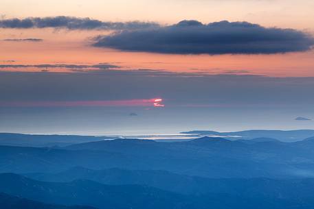 Winter sunset at Punta Sebera (1000mt) Sardinia