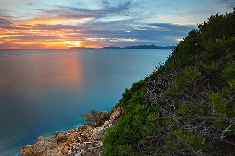 Capo Malfatano at sunset, Teulada, Sulcis-Iglesiente, South west Coast of Sardinia, Italu