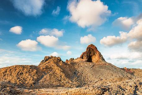 Volcanic craters in the Timanfaya national park, Lanzarote, Canary islands, Spain, Europe