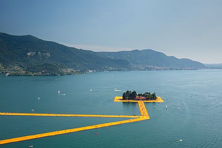 The Floating Piers, by Christo and Jeanne-Claude. Lake Iseo 2016.