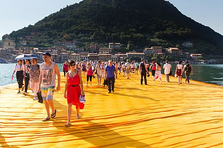 The Floating Piers, by Christo and Jeanne-Claude. Lake Iseo 2016.