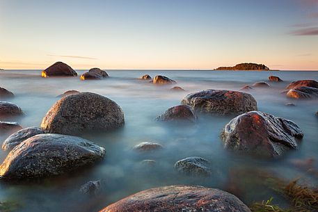 Lahemaa National Park.
Ksmu peninsula is a gigantic natural Ice Age park with a unique boulder field and rocks left behind by glacial drift, Estonia