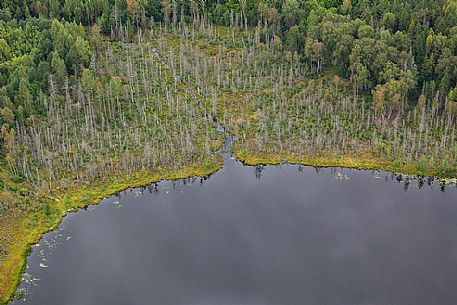 Aereal view of the Puname lake, Paunkla Nature Park, Estonia
