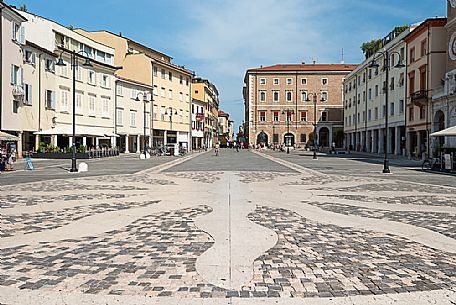 Tre Martiri square, downtown of Rimini, Emilia Romagna, Italy, Europe