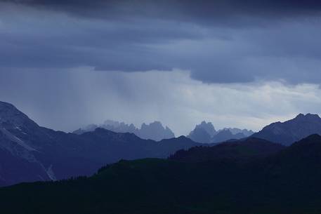 the storm is approaching fro the dolomites