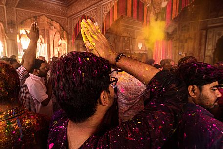 Color Holi festival in Jaipur, Rajasthan, India