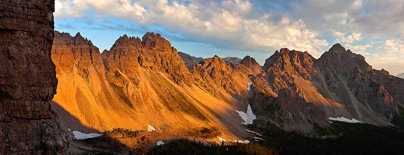 Mount Pramaggiore at sunset from Forcella Val di Brica