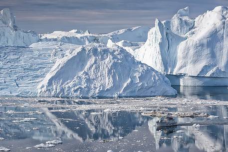 Tourist boat in Illulissat Fjord