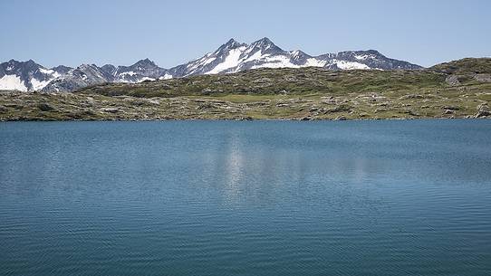 The Totensee or Toten lake at the Grimsel pass, Bernese alps, Switzerland, Europe