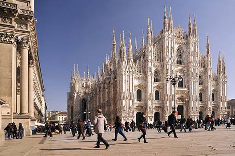 The Milan Cathedral from the square