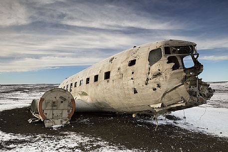 Plane wreck of USAF crash down on Slheimasandur beach, Iceland