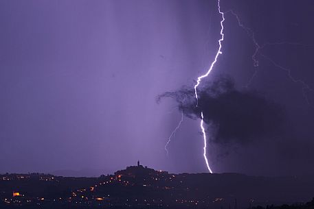 Storm on the hills of San Miniato, Tuscany, Italy