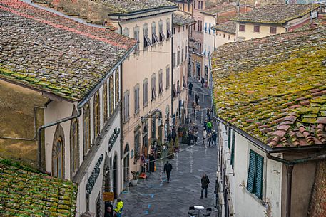 San Miniato village during truffle exhibition, Tuscany, Italy